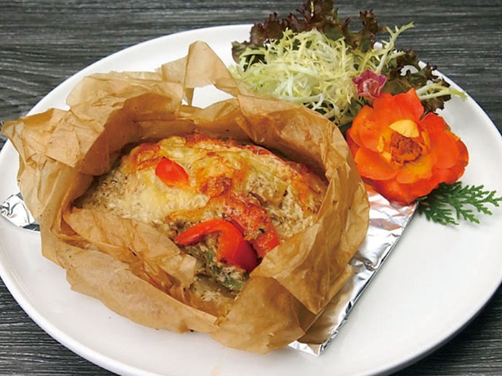 紙包黑松露焗白靈菇