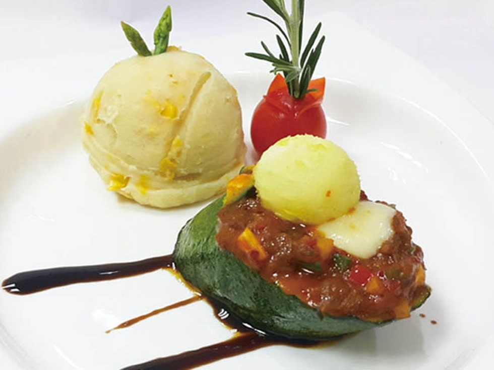 焗意式青瓜伴薯茸